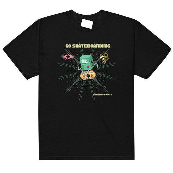 BMO Robot T-Shirt Skateboarding Cartoon Character Tee, Gift for Animation Fans - Picture 1 of 4